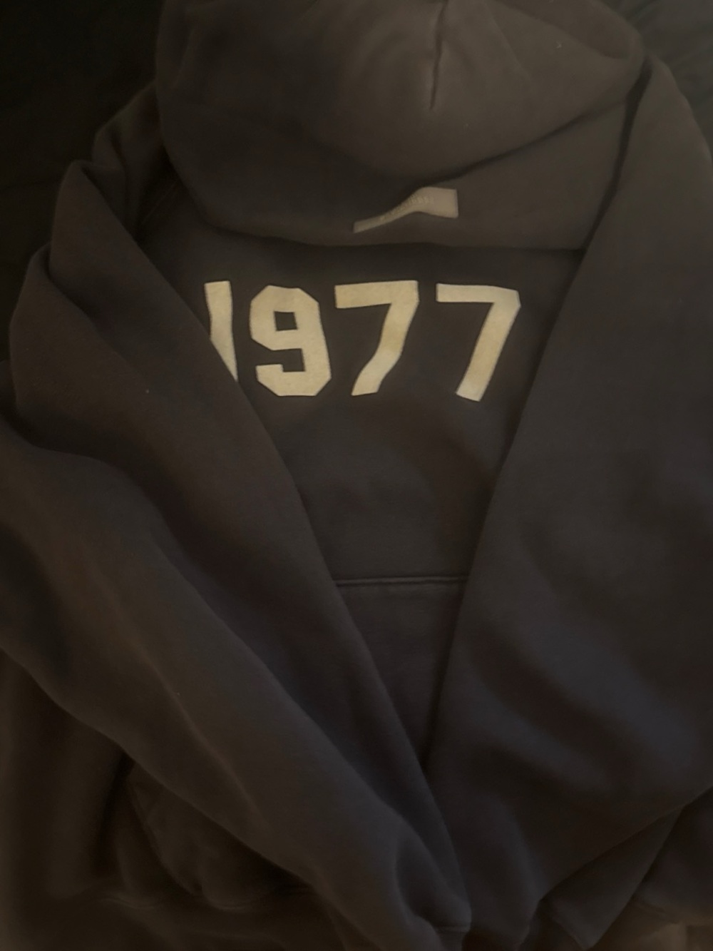 Fear of God 1977 Black Hoodie with White Print
